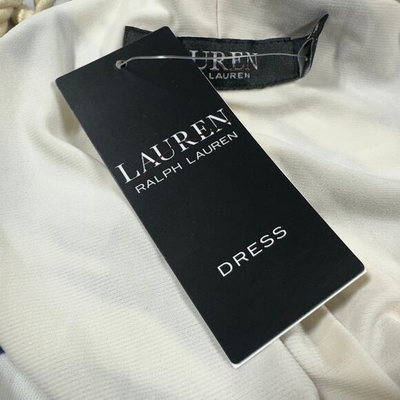 Lauren Ralph Lauren Print Jersey Halter Gown Blue White Women's Size 12 NWT NEW - Picture 5 of 12